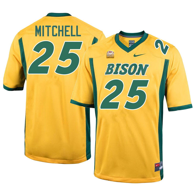 North Dakota State Bison #25 Myles Mitchell College Football Jerseys Stitched-Yellow